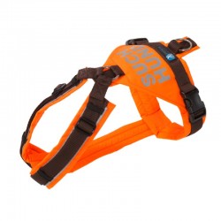 Anny-x Suchhund Geschirr- neonorange/braun