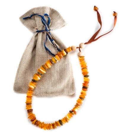 Bernsteinkette Für Hunde - Natürlicher Zeckenschutz Aus Baltischem Bernstein Mit Lava Beads